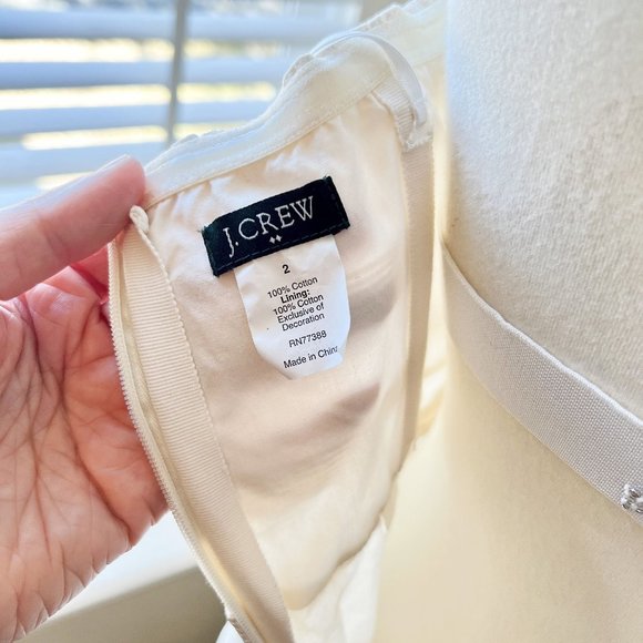 J. Crew Ivory Strapless Ginny Mini Dress - Picture 10 of 14